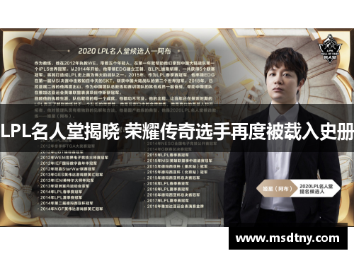 LPL名人堂揭晓 荣耀传奇选手再度被载入史册